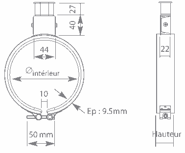 collier blinde a connecteur radial CCBR
