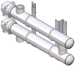 Circulation heater with multiple vessel modules