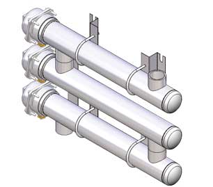 Circulation heater with multiple vessel modules