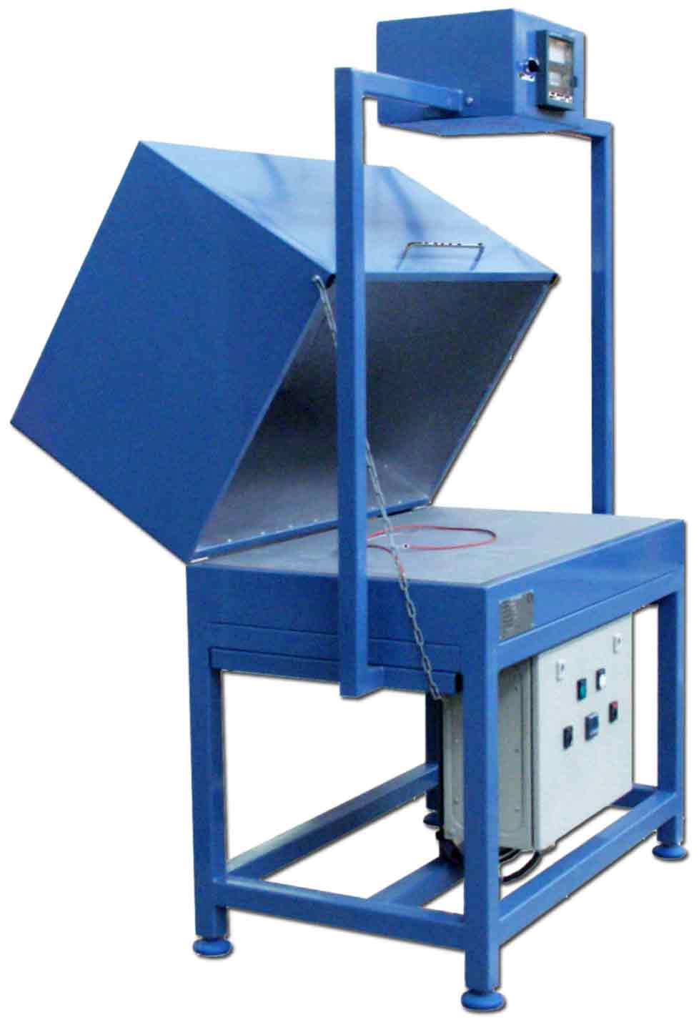 Heating tables on legs, with cover