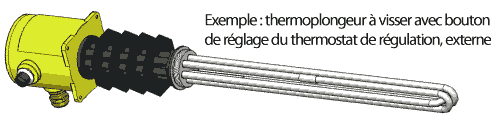 thermoplngeur atex avec thermostat de regulation externe